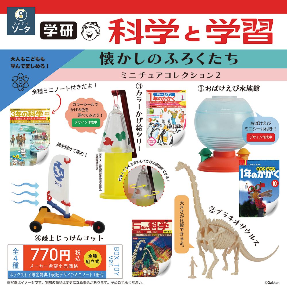 学研 科学と学習 懐かしのふろくたち ミニチュアコレクション2 (Gakken Science and Learning Natsukashi no Supplements Miniature Collection 2)