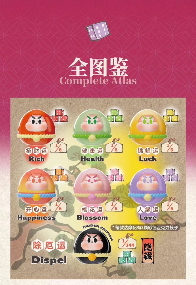 WOOO THE SLLO 幸運だるまシリーズ トレーディングフィギュア (WOOO THE SLLO FORTUNE DARUMA SERIES BLIND BOX FIGURE)