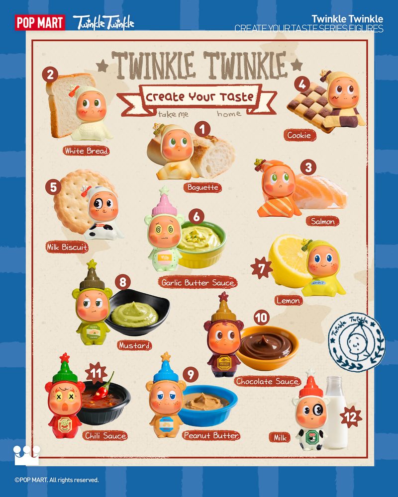 POPMART Twinkle Twinkle Create Your Taste シリーズ-A (POPMART Twinkle Twinkle Create Your Taste Series - A)
