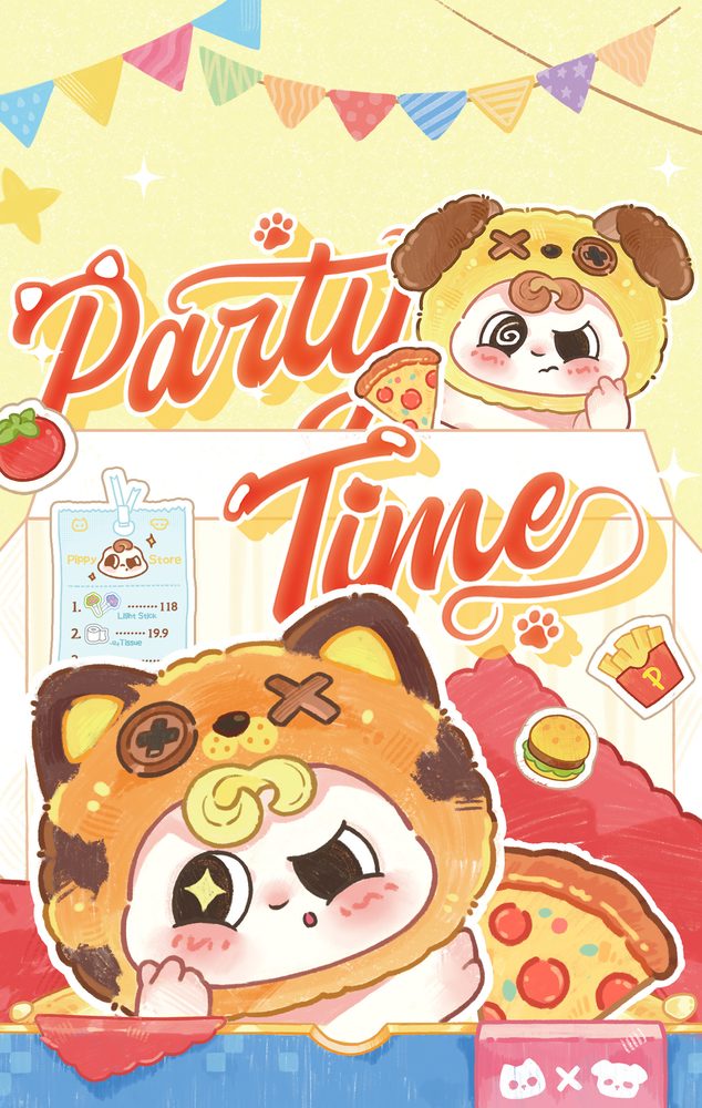 FT.FIRE Pippy パーティータイムシリーズ トレーディングフィギュア (FT.FIRE PIPPY-PARTY TIME DECORATIVE MINI BLIND BOX)