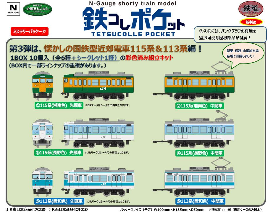 鉄コレポケット第3弾 懐かしの近郊電車編 (TETSUCOLLE POCKET Vol. 3 Nostalgic Suburban Train Ver.)