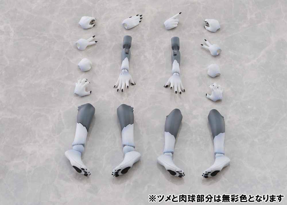 けもプラ KO-02RGW アーム&レッグパーツセット 01 [ハイイロオオカミカラー] (Kemopla KO-02RJW Arm & Leg Parts Set 01 (Gray Wolf Color))