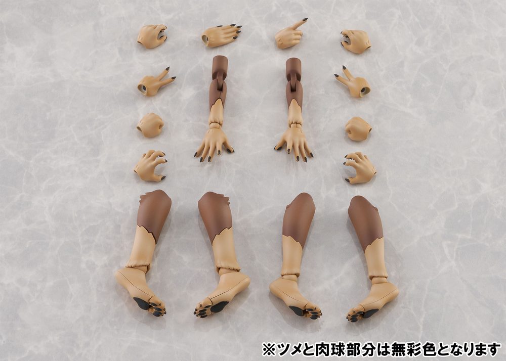 けもプラ KO-02RJW アーム&レッグパーツセット 01 [ニホンオオカミカラー] (Kemopla KO-02RJW Arm & Leg Parts Set 01 (Japanese Wolf Color))