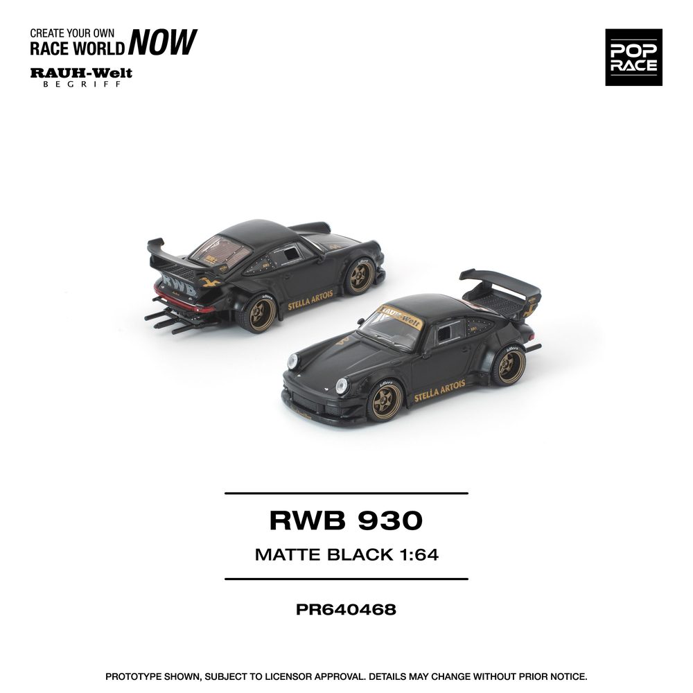 1/64 RWB 930 MATTE BLACK STELLA ARTOIS (1/64 RWB 930 MATTE BLACK STELLA ARTOIS)
