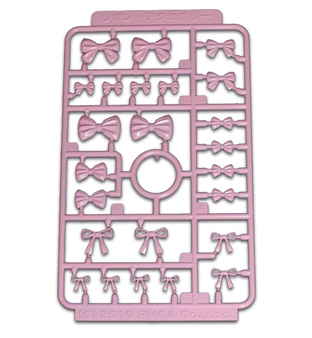 MODELING SUPPLY プラスチック製オプションパーツ リボン・アクセサリー1 (ピンク) (MODELING SUPPLY Optional Plastic Parts Ribbon Accessory 1 (Pink))