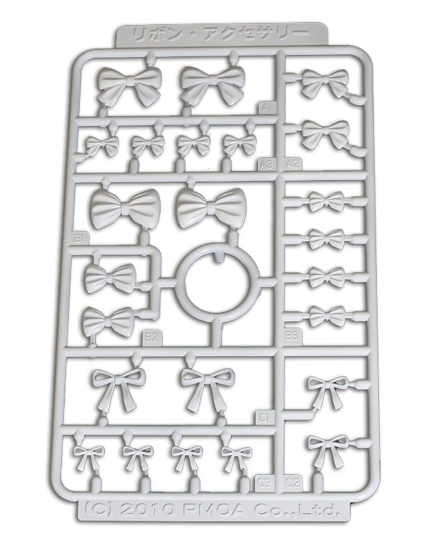 MODELING SUPPLY プラスチック製オプションパーツ リボン・アクセサリー2 (ホワイト) (MODELING SUPPLY Optional Plastic Parts Ribbon Accessory 2 (White))