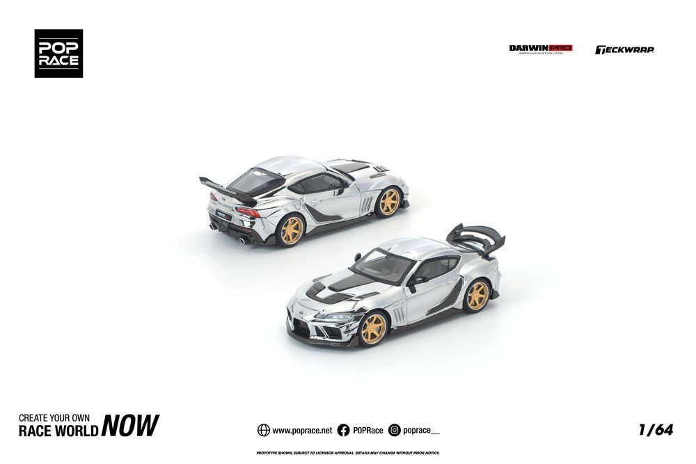 1/64 DARWIN PRO 66G WBK SUPRA A90 SILVER CHROME (1/64 DARWIN PRO 66G WBK SUPRA A90 SILVER CHROME)