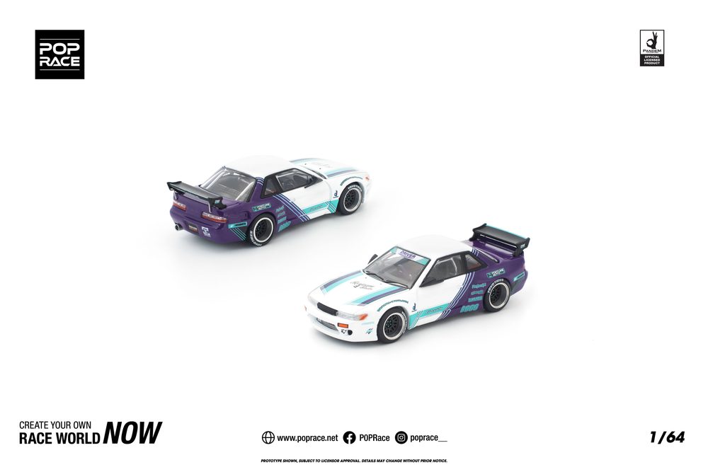1/64 PANDEM S13 WHITE PURPLE (1/64 PANDEM S13 WHITE PURPLE)