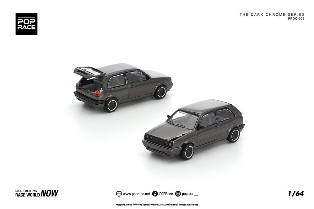 1/64 GOLF GTI MK2 DARK CHROME (1/64 GOLF GTI MK2 DARK CHROME)