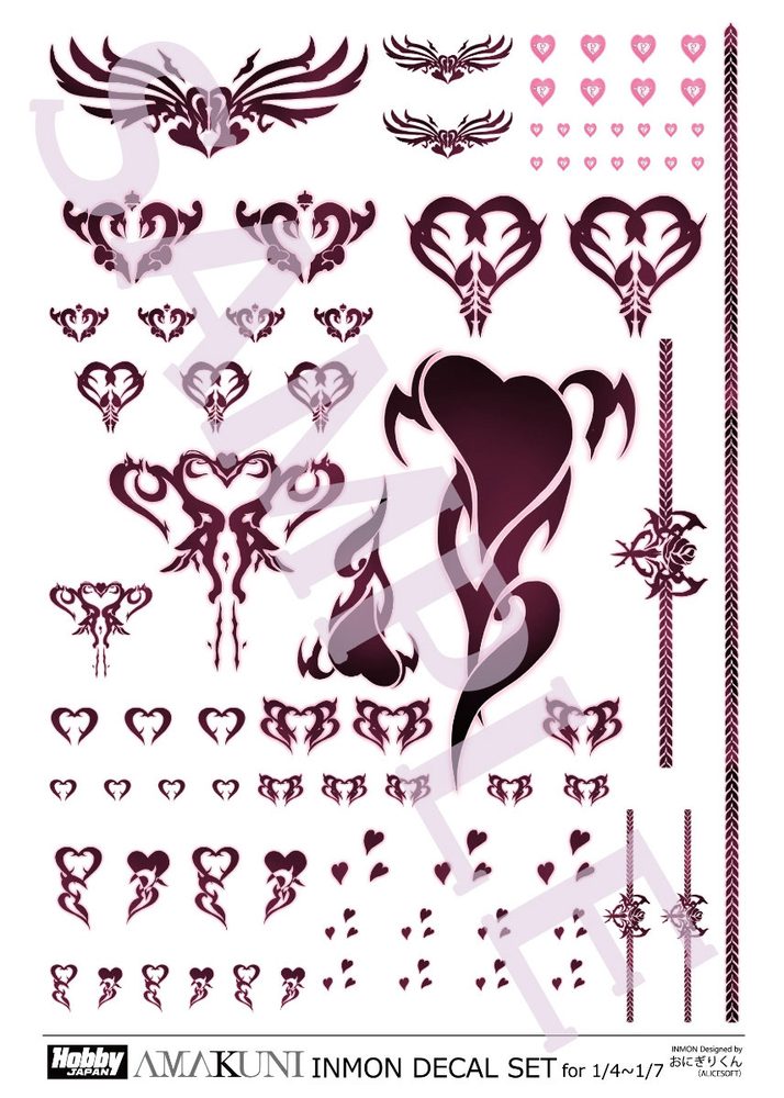 INMONデカールセットVol.1 1/4-1/7スケール用 (INMON Decal Set Vol. 1 for 1/4-1/7 Scale)