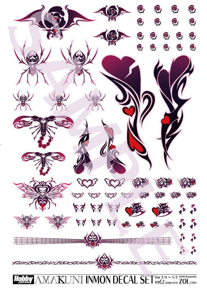 INMONデカールセットVol.2 1/4-1/7スケール用 (INMON Decal Set Vol. 2 for 1/4-1/7 Scale)