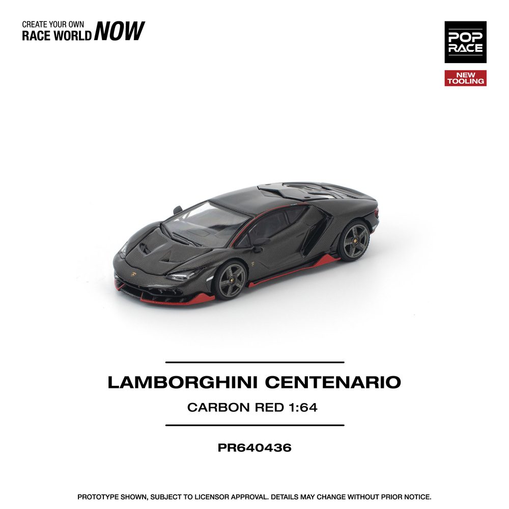 1/64 LAMBORGHINI CENTENARIO CARBON RED (1/64 LAMBORGHINI CENTENARIO CARBON RED)