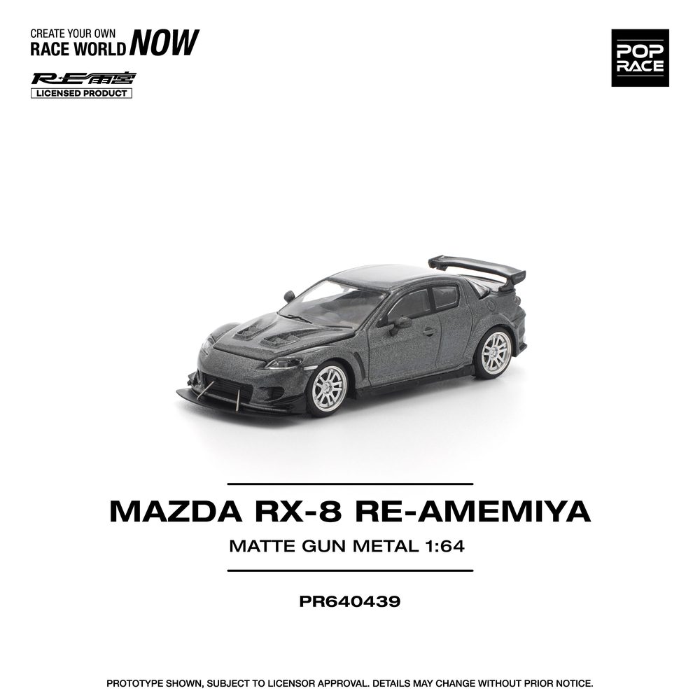 1/64 MAZDA RX-8 RE-AMEMIYA GUN METAL (1/64 MAZDA RX-8 RE-AMEMIYA GUN METAL)