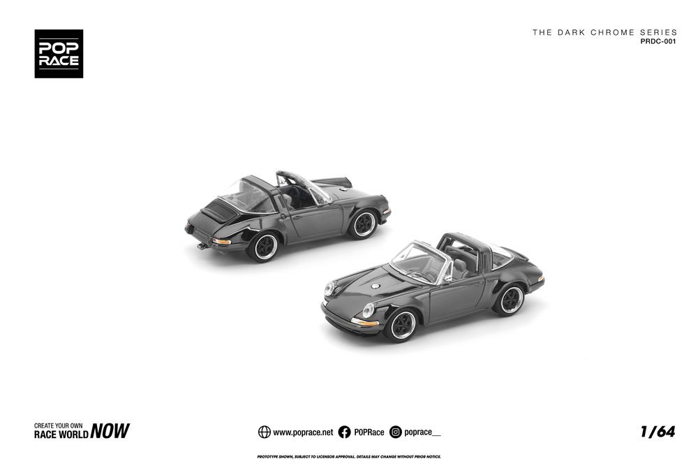 1/64 SINGER TARGA DARK CHROME (1/64 SINGER TARGA DARK CHROME)