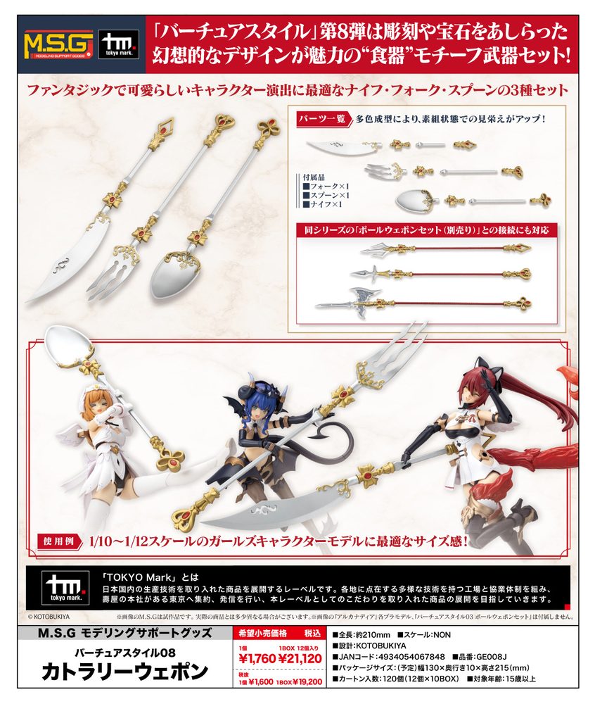 M.S.G モデリングサポートグッズ バーチュアスタイル08 カトラリーウェポン (M.S.G Modeling Support Goods Virtuous Style 08 Cutlery Weapon)