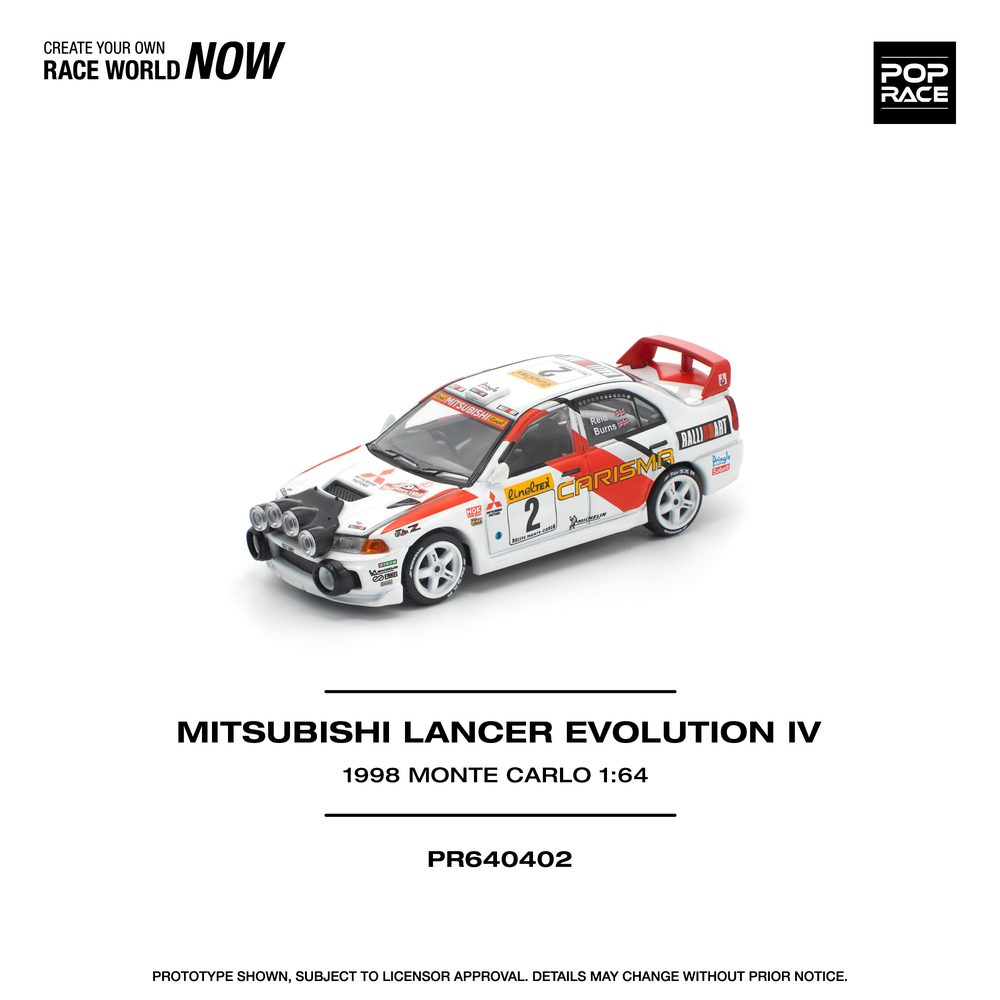 1/64 MITSUBISHI LANCER EVOLUTION IV - 1998 MONTE CARLO RALLY (1/64 MITSUBISHI LANCER EVOLUTION IV - 1998 MONTE CARLO RALLY)