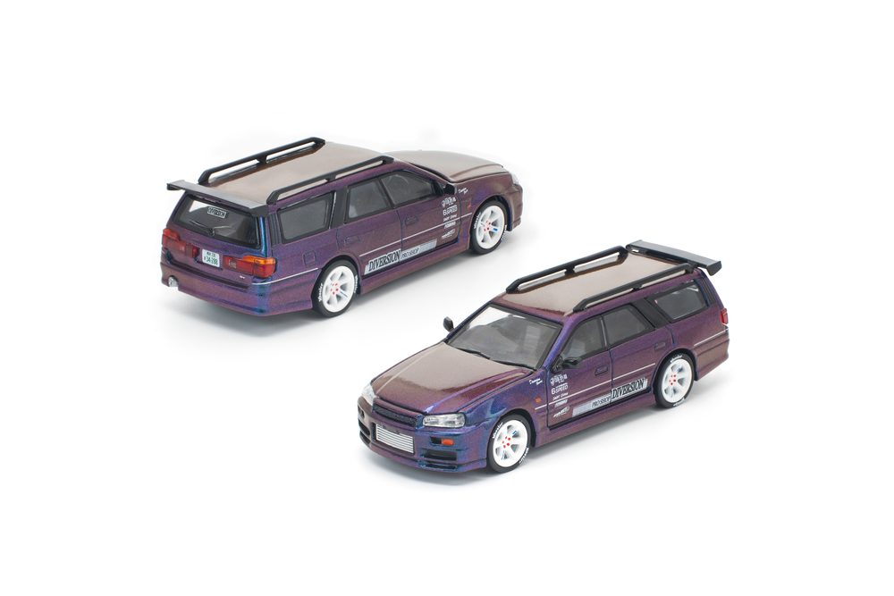 1/64 NISSAN STAGEA MAGIC PURPLE (1/64 NISSAN STAGEA MAGIC PURPLE)