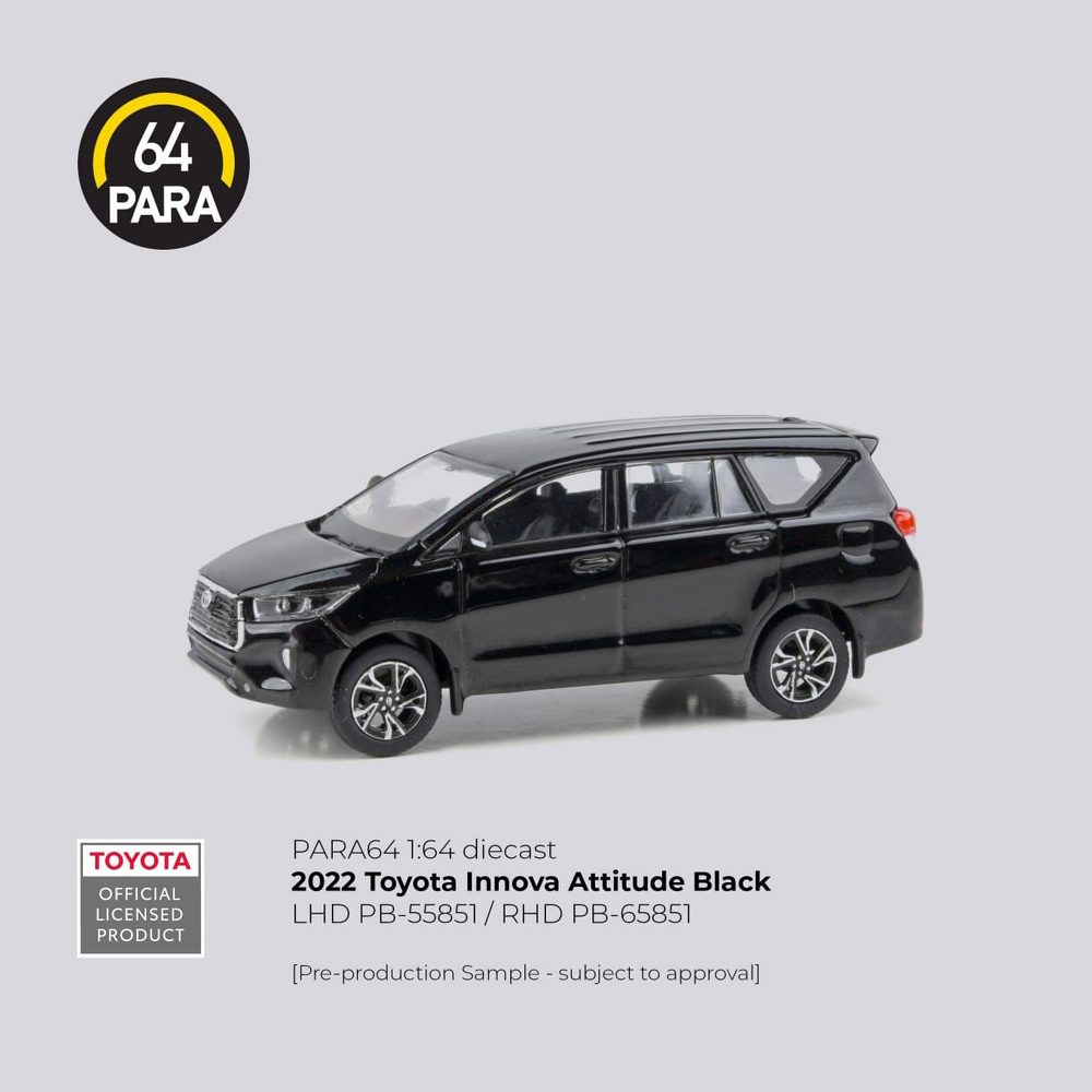 1/64 トヨタ イノーバ 2022 アティチュードブラック(LHD) (1/64 Toyota Innova 2022 Attitude Black (LHD))