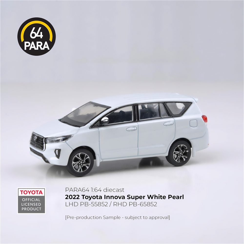 1/64 トヨタ イノーバ 2022 スーパーホワイトパール(LHD) (1/64 Toyota Innova 2022 Super White Pearl (LHD))