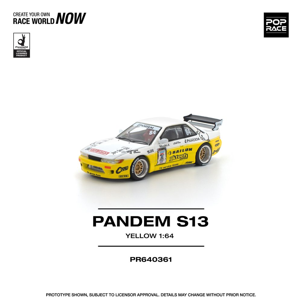 1/64 PANDEM SILVIA S13 2020 D1 LIGHTS YELLOW/WHITE (1/64 PANDEM SILVIA S13 2020 D1 LIGHTS YELLOW / WHITE)