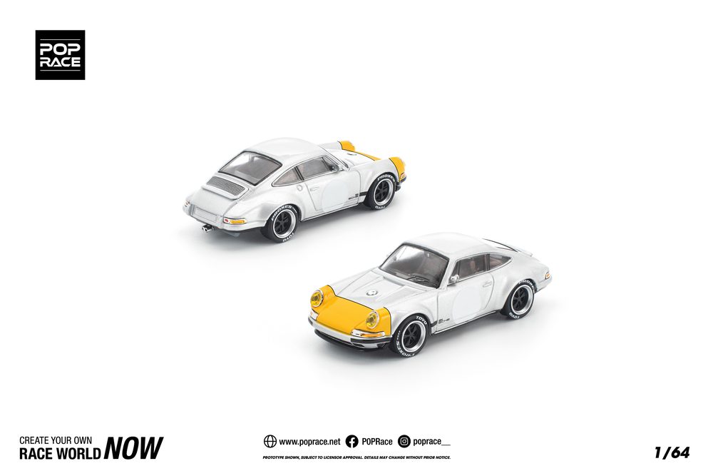 1/64 SINGER 911 SCCS HOMAGE YELLOW/SILVER (1/64 SINGER 911 SCCS HOMAGE YELLOW / SILVER)