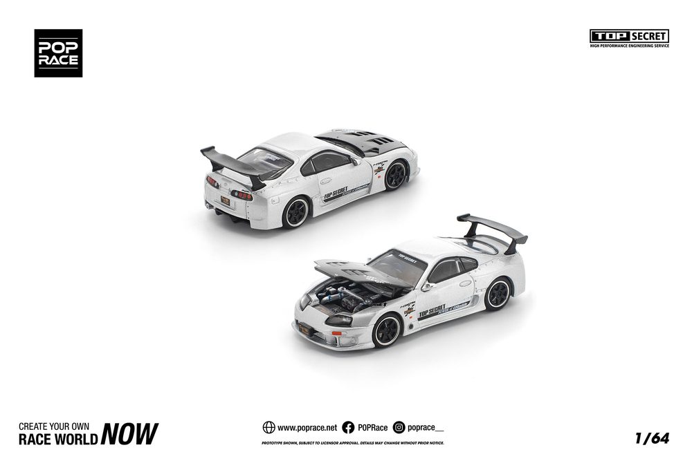 1/64 TOP SECRET GT300 SUPRA SILVER (1/64 TOP SECRET GT300 SUPRA SILVER)