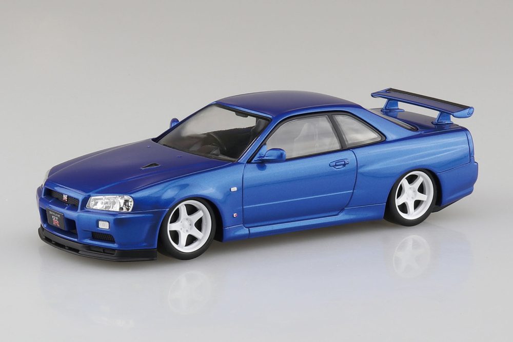 楽プラ スナップキット 12CU-BB ニッサン R34スカイラインGT-R カスタムホイール(ベイサイドブルー) (RakuPla Snap Kit 12CU-BB Nissan R34 Skyline GT-R Custom Wheels (Bayside Blue))