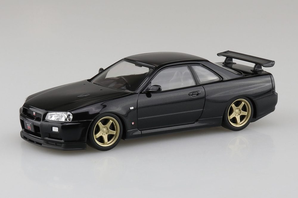 楽プラ スナップキット 12CU-BP ニッサン R34スカイラインGT-R カスタムホイール(ブラックパール) (RakuPla Snap Kit 12CU-BP Nissan R34 Skyline GT-R Custom Wheels (Black Pearl))