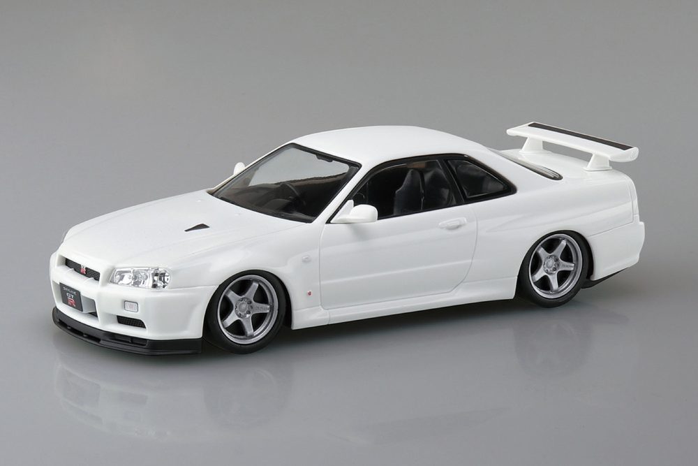 楽プラ スナップキット 12CU-WP ニッサン R34スカイラインGT-R カスタムホイール(ホワイトパール) (RakuPla Snap Kit 12CU-WP Nissan R34 Skyline GT-R Custom Wheels (White Pearl))