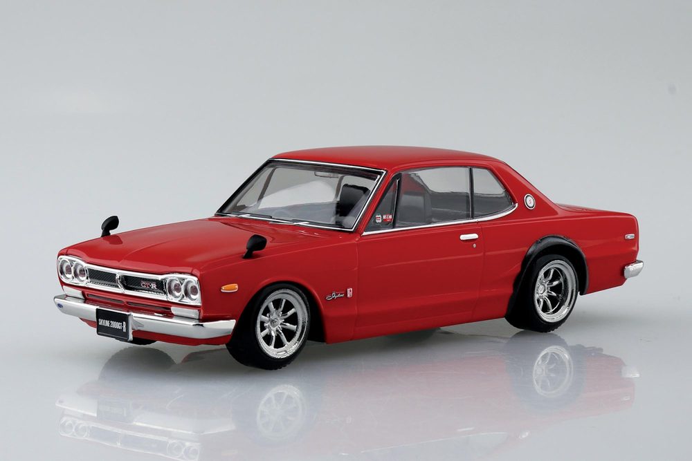 楽プラ スナップキット 16CU-RD ニッサン C10 スカイライン 2000GT-R カスタムホイール(レッド) (RakuPla Snap Kit 16CU-RD Nissan C10 Skyline 2000GT-R Custom Wheels (Red))