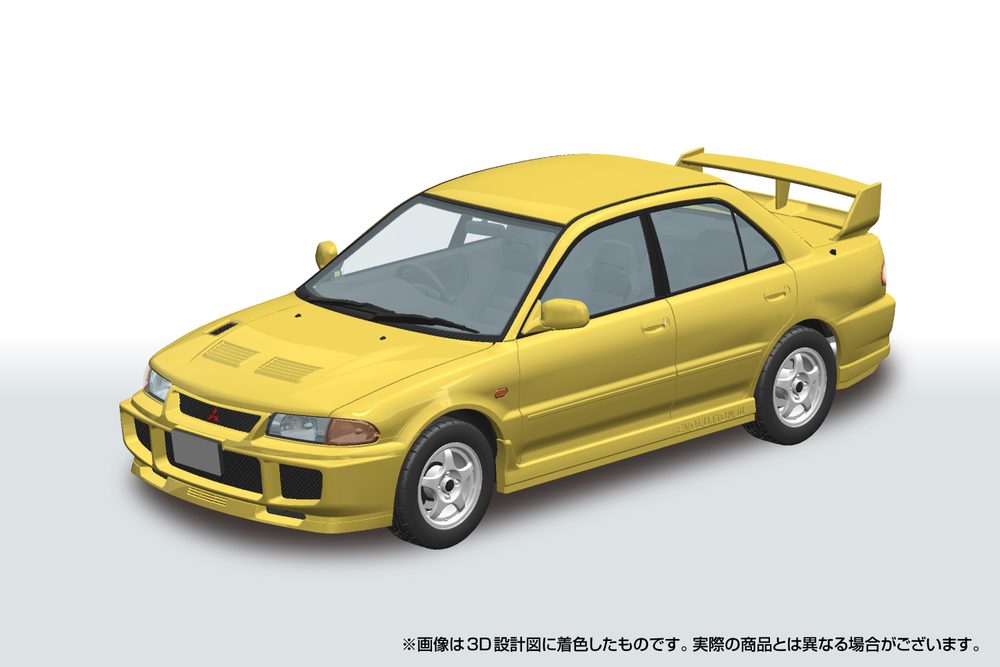楽プラ スナップカー 04-DY CE9A ランサーGSRエボリューションIII 1995 ダンデライオンイエロー (RakuPla Snap Car 04-DY CE9A Lancer GSR Evolution III 1995 Dandelion Yellow)