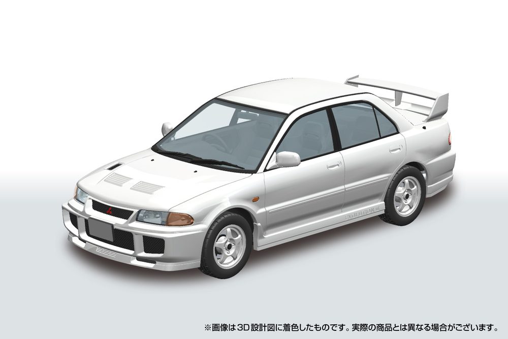 楽プラ スナップカー 04-SW CE9A ランサーGSRエボリューションIII 1995 スコーティアホワイト (RakuPla Snap Car 04-SW CE9A Lancer GSR Evolution III 1995 Scotia White)