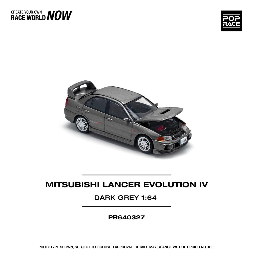 1/64 MITSUBISHI LANCER EVOLUTION IV DARK GREY (1/64 MITSUBISHI LANCER EVOLUTION IV DARK GREY)