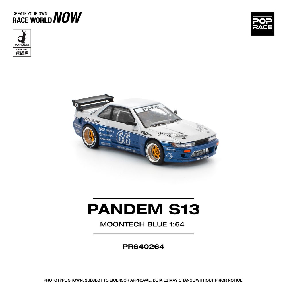 1/64 PANDEM SILVIA S13 MOONTECH BLUE (1/64 PANDEM SILVIA S13 MOONTECH BLUE)