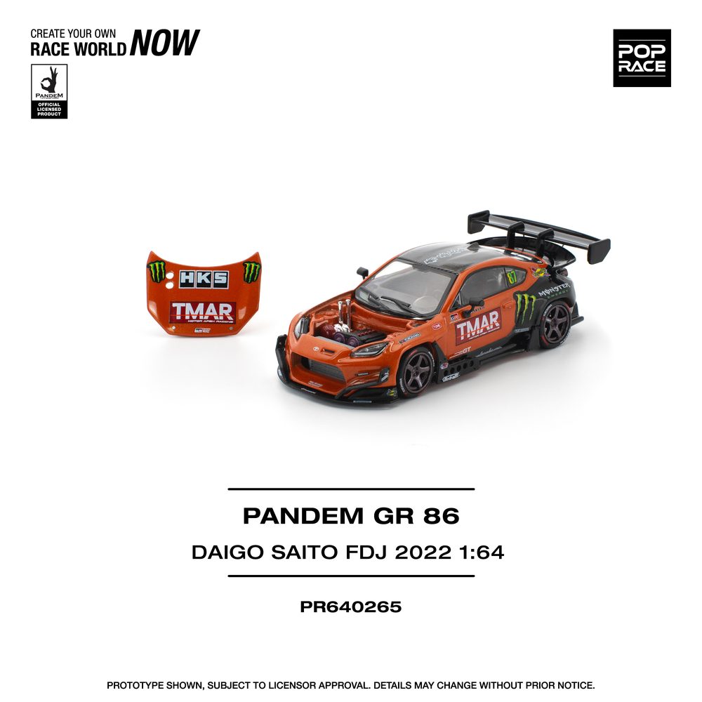 1/64 PANDEM GR86 DAIGO SAITO FORMULA DRIFT JAPAN 2022 (1/64 PANDEM GR86 DAIGO SAITO FORMULA DRIFT JAPAN 2022)
