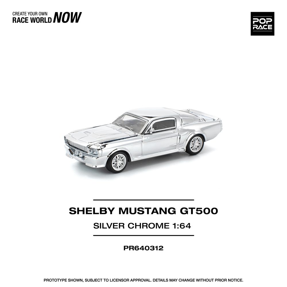 1/64 SHELBY MUSTANG GT500 SILVER CHROME (1/64 SHELBY MUSTANG GT500 SILVER CHROME)