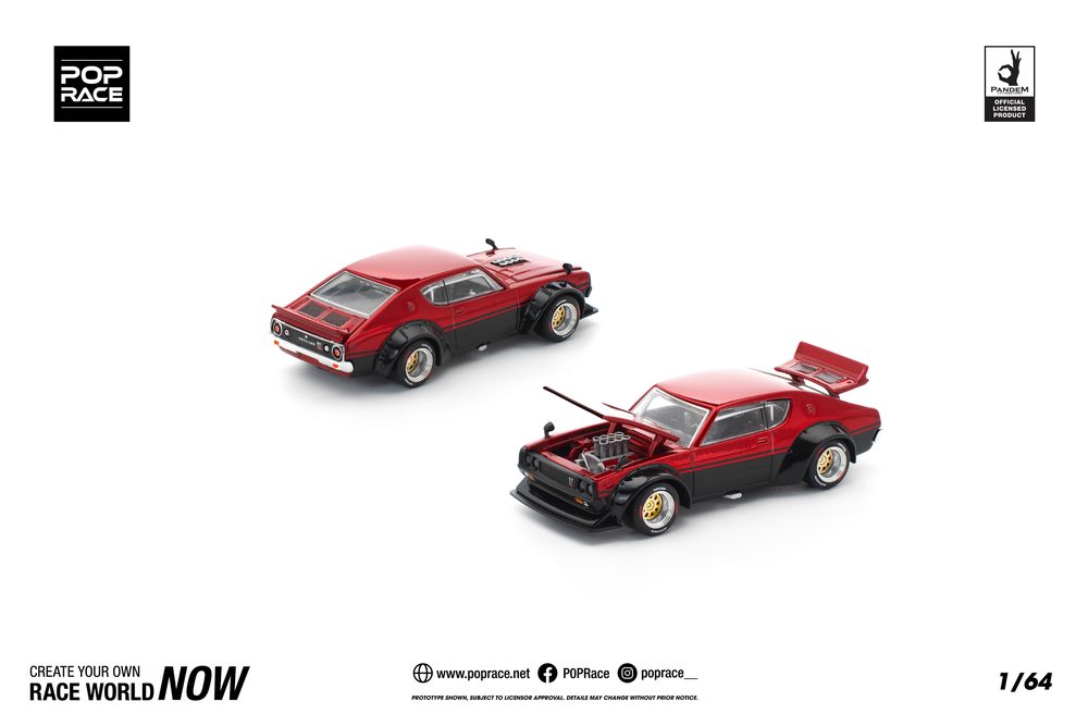 1/64 KPGC110 KENMERI - RED/BLACK (1/64 KPGC110 KENMERI - RED / BLACK)