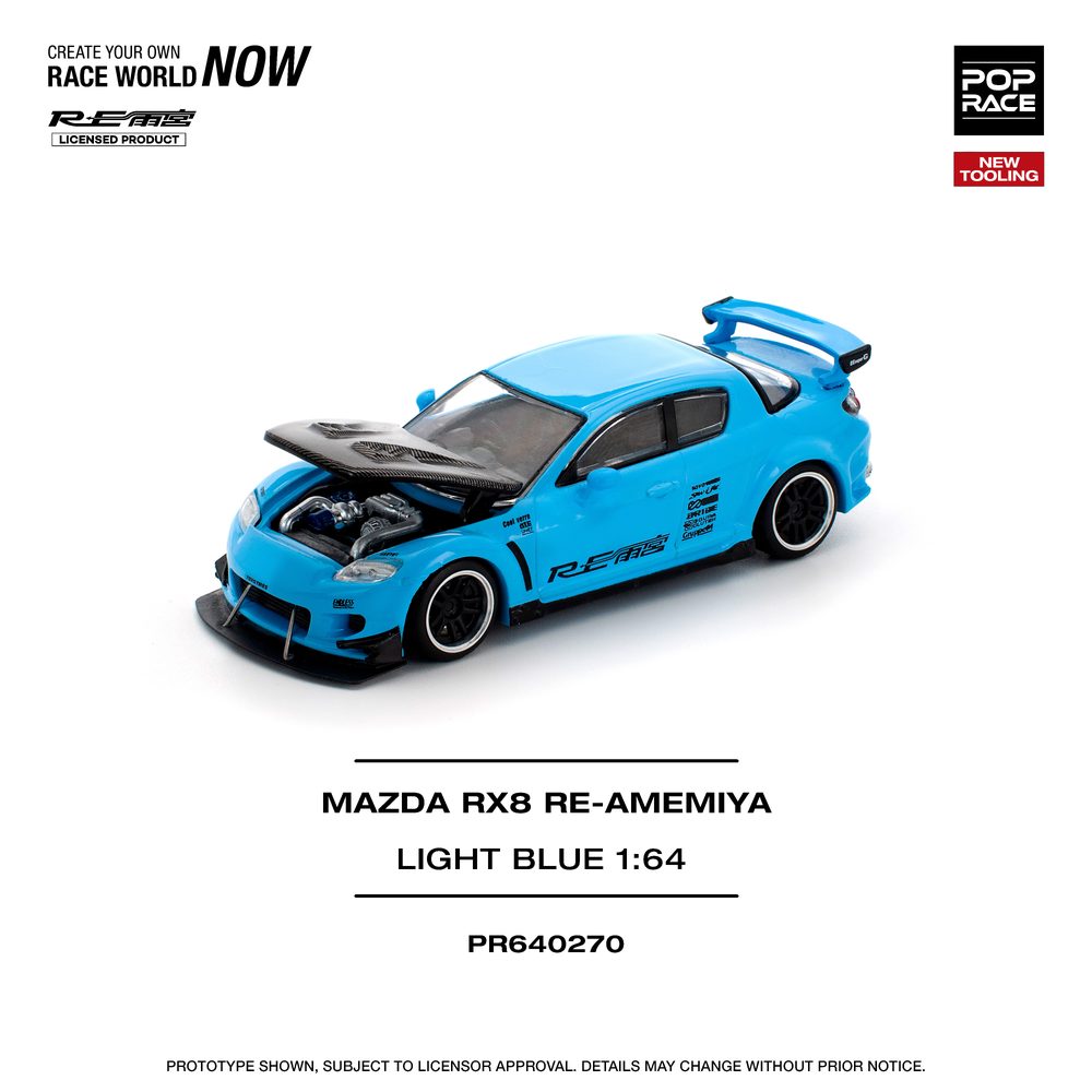 1/64 MAZDA RX-8 RE-AMEMIYA - LIGHT BLUE (1/64 MAZDA RX-8 RE-AMEMIYA - LIGHT BLUE)