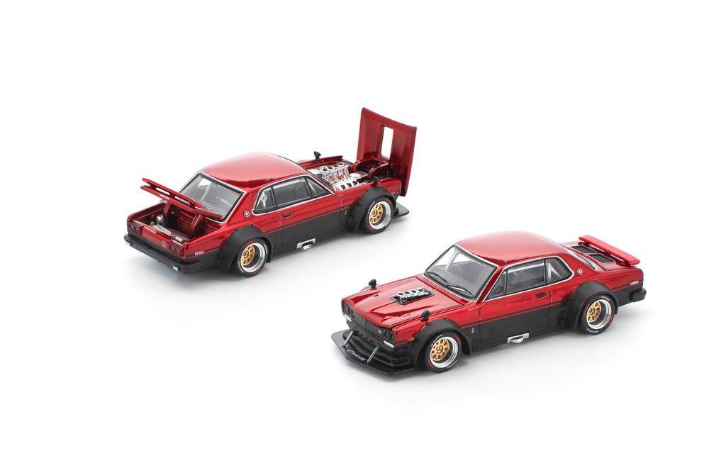 1/64 SKYLINE GT-R V8 DRIFT (HAKOSUKA) - RED BLACK (1/64 SKYLINE GT-R V8 DRIFT (HAKOSUKA) - RED BLACK)