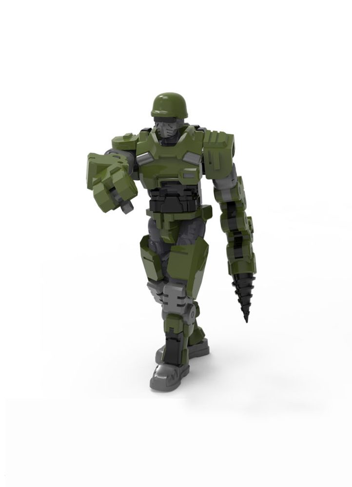 WARRIORS WORKSHOP レムナント・ドーム シリーズ WWS-O-01/04 マッチソルジャー/インダストリアルソルジャーズ 1/30スケール プラスチックモデルキット(グリーン) (WARRIORS WORKSHOP "REMNANT DOME" SERIES WWS-O-01/04 MATCH SOLDIER/INDUSTRIAL SOLDIERS 1/30 SCALE PLASTIC MODEL KIT (GREEN))