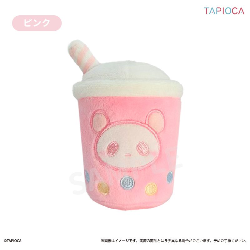 タピオカ オリジナル パンダたぴぬい パールティー ピンク (Tapioca Original Panda Tapi-nui Plush Pearl Tea Pink)