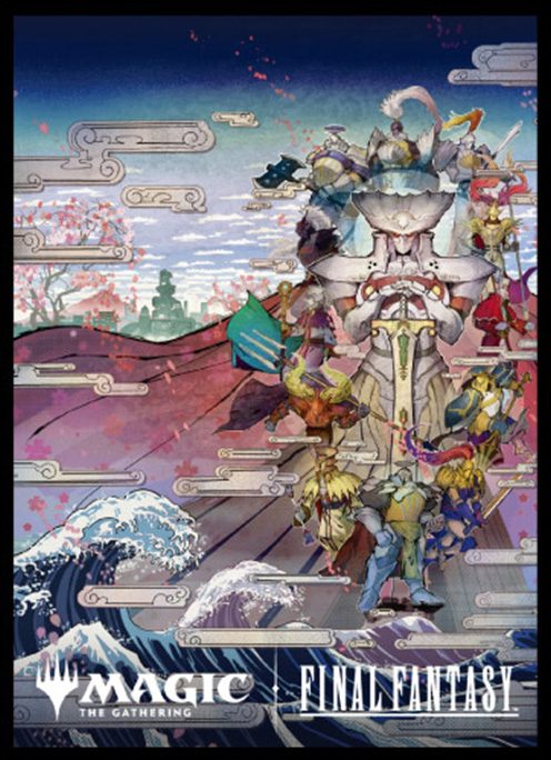 マジックザギャザリング――FINAL FANTASY プレイヤーズカードスリーブ MFS-56 木版画 ボーダーレス版 召喚:ナイツオブラウンド ("MAGIC: The Gathering" "Final Fantasy" Players Card Sleeve MFS-56 Woodblock Print Borderless Edition Summon: Knights of Round)