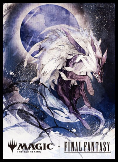 マジックザギャザリング――FINAL FANTASY プレイヤーズカードスリーブ MFS-62 木版画 ボーダーレス版 召喚:フェンリル ("MAGIC: The Gathering" "Final Fantasy" Players Card Sleeve MFS-62 Woodblock Print Borderless Edition Summon: Fenrir)