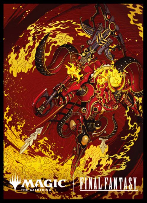 マジックザギャザリング――FINAL FANTASY プレイヤーズカードスリーブ MFS-63 木版画 ボーダーレス版 召喚:ブリュンヒルデ ("MAGIC: The Gathering" "Final Fantasy" Players Card Sleeve MFS-63 Woodblock Print Borderless Edition Summon: Brynhildr)