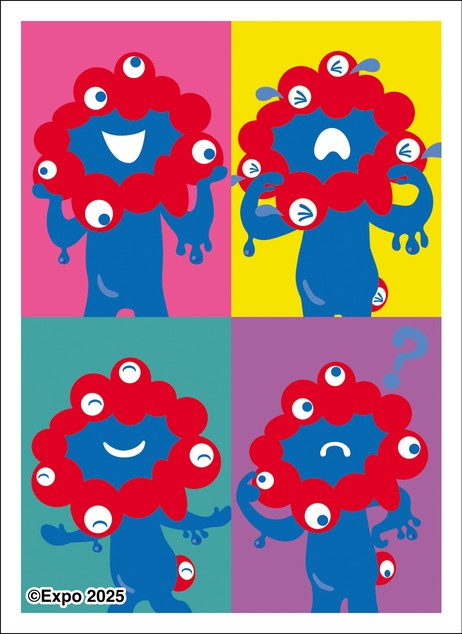 大阪・関西万博公式キャラクター ミャクミャク キャラクタースリーブ ポップアート EN-1528 (Expo 2025 Osaka, Kansai, Japan Official Character MYAKU-MYAKU Character Sleeve Pop Art EN-1528)