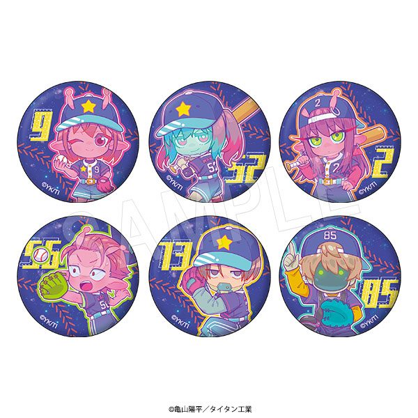 銀河特急 ミルキー☆サブウェイ トレーディンググリッター缶バッジ Baseball Ver. ("MILKY SUBWAY THE GALACTIC LIMITED EXPRESS" Trading Glitter Can Badge Baseball Ver.)