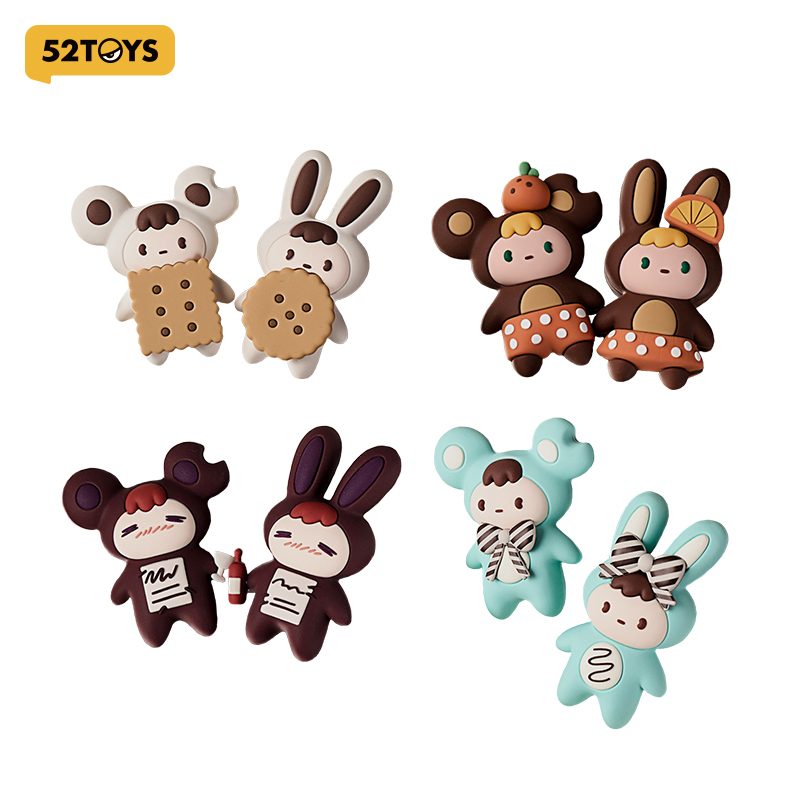 52TOYS BLINDBOX LITTLE BUNS メルティングトゥギャザーシリーズ 冷蔵庫マグネット (52TOYS BLINDBOX LITTLE BUNS Melting Together Series - Fridge Magnet)