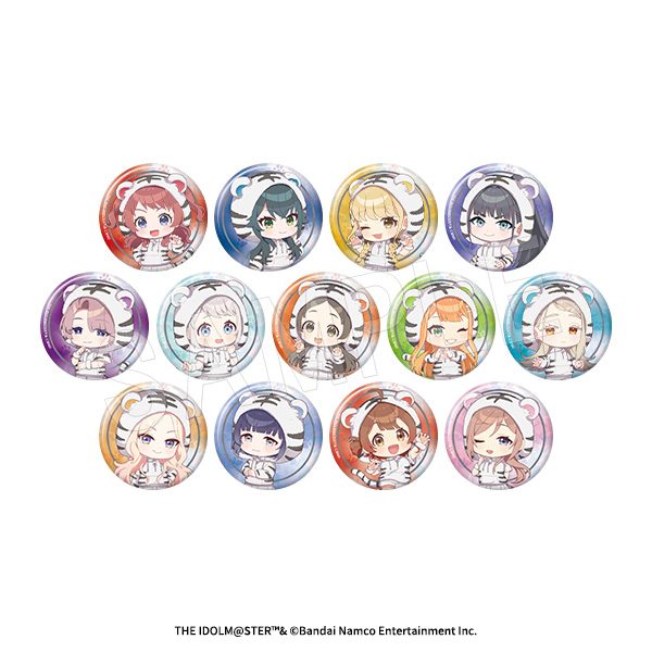 学園アイドルマスター トレーディングミニキャラホロ缶バッジ ホワイトタイガーVer. ("Gakuen Idolmaster" Trading Mini Character Hologram Can Badge White Tiger Ver.)