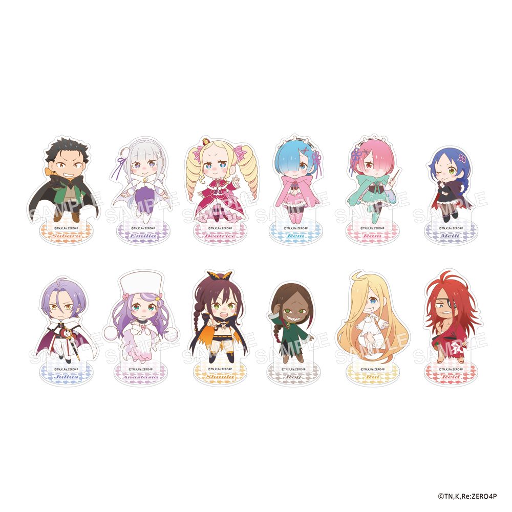 Re:ゼロから始める異世界生活 4th season トレーディングミニキャラアクリルスタンドフィギュア ("Re:Zero kara Hajimeru Isekai Seikatsu" 4th Season Trading Mini Character Acrylic Stand Figure)