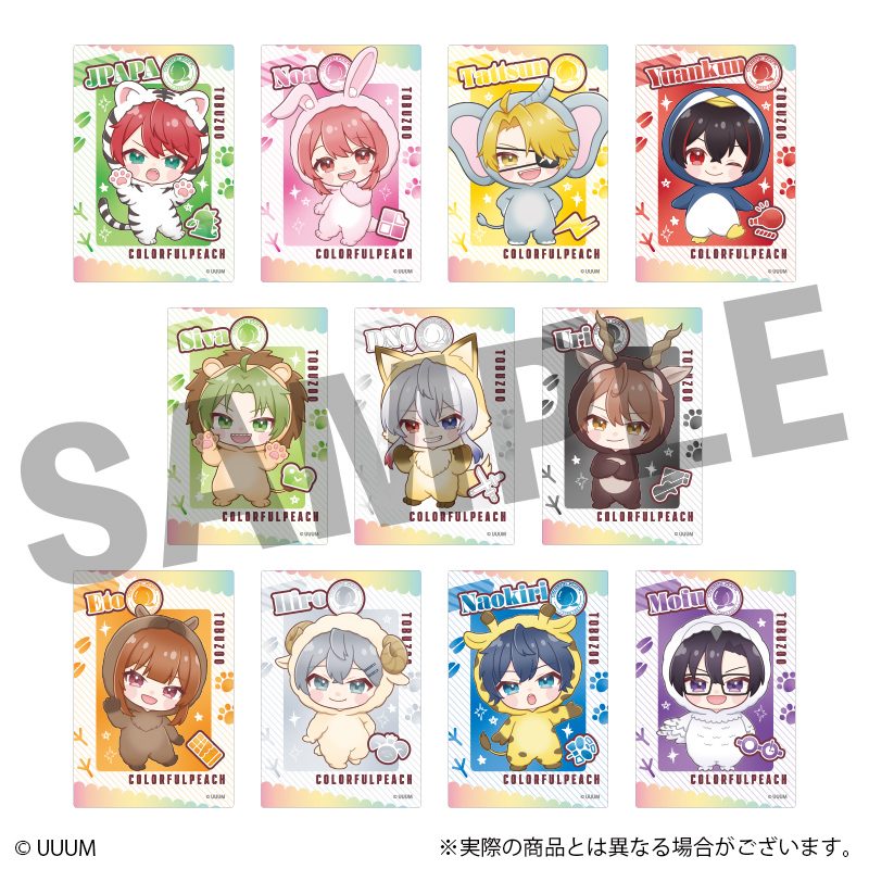 カラフルピーチ トレーディングミニキャラクリアカード (Colorful Peach Trading Mini Character Clear Card)